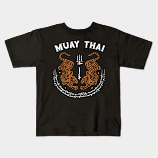 Muay Thai Kickboxing Thailand Sak Yant Tattoo Kids T-Shirt